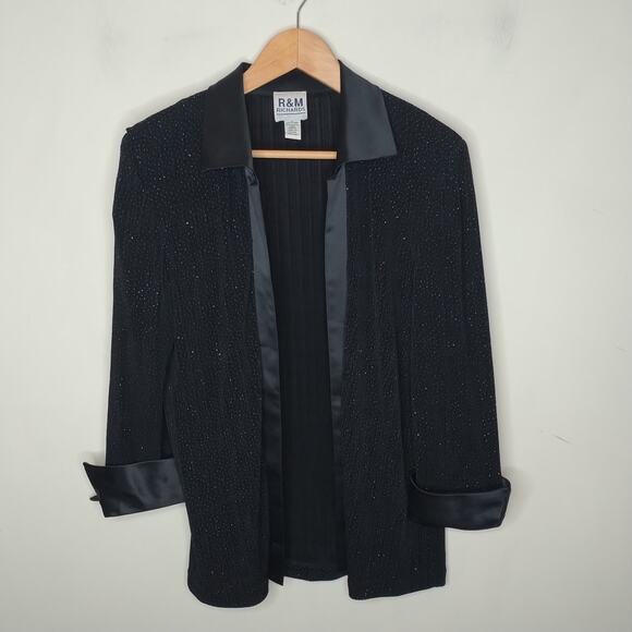R&M Richards Evening Dress Jacket Shimmery Collared - Picture 1 of 10